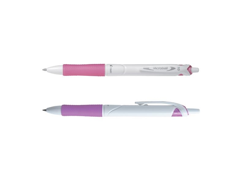 Kuglepen Pilot Acroball Hvid, pink