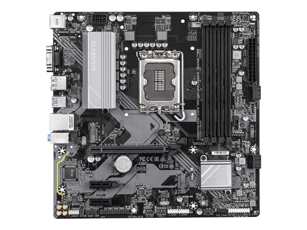 Gigabyte B760m D3hp Mainboard - Intel Core Cpus Der 14. Generation, 4+1+1 Phasen Vrm, Bis Zu 5600 Mhz Ddr5, 2Xpcie 4.0 M.2, Gbe Lan, Usb 3.2 Gen 1, I