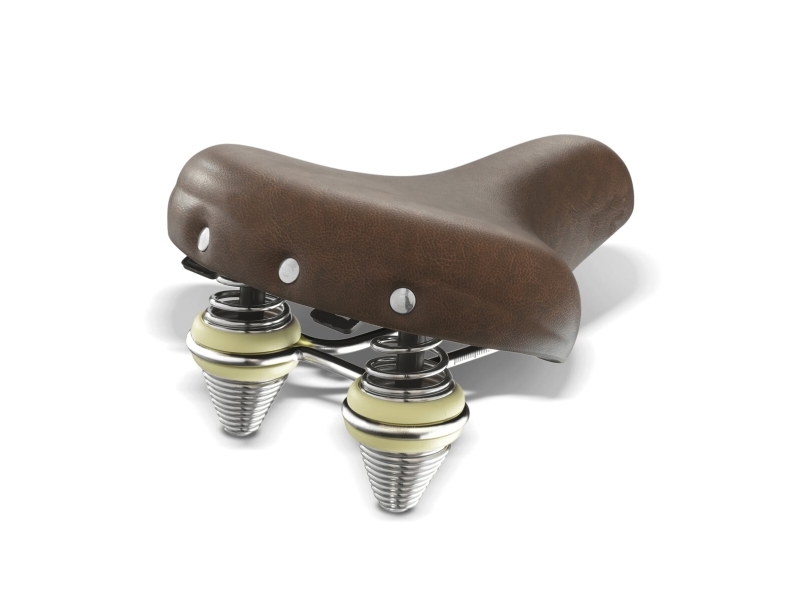 Selle Royal sadel SELLEROYAL PREMIUM RELAXED 90st. DRIFTER SMALL unisex gelowe + brune fjedre (NEW 2023)