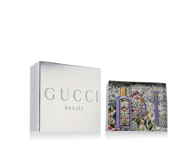 Gucci Flora Gorgeous Magnolia Edp 100 Ml + Edp Mini 10 Ml + Edp Mini 5 Ml (Woman)