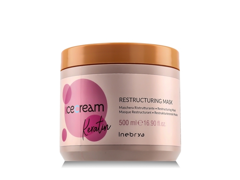 Inebrya Ice Cream Keratin Restructuring Mask 500 ml | Hårvård - Hårprodukter - Schampo | GameStuff