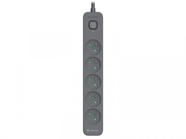 Overspændingsbeskyttelse Tracer Zebra Mobile 1,5 M (5 Stik + 2Usb 2,1A)