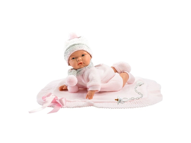 Llorens 13898 Joelle 38 cm doll with pink soft belly