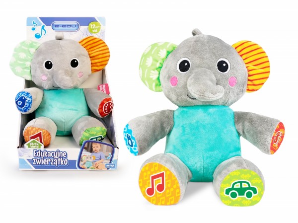Interaktiv Plyselefant E-Edu Educational Animal 174179