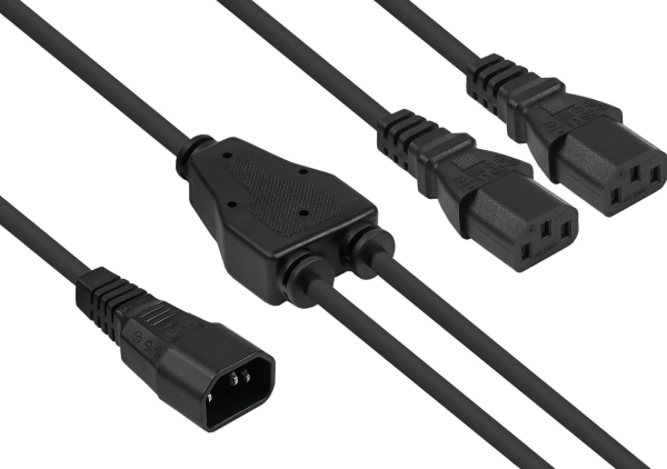 Alcasa Kabelmeister Strømkabel Sk1436-S003 Strømkabel Sort 0,3 M Iec C14 Iec C13