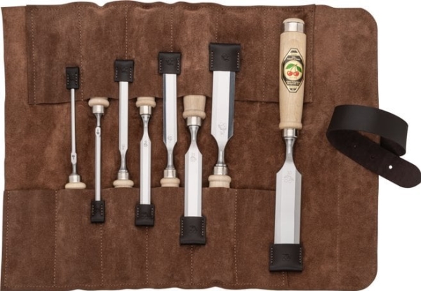 Kirschen Kirschen Firmer Chisel Set 8pcs. Bag 4-6-10-12-16-20-26-30