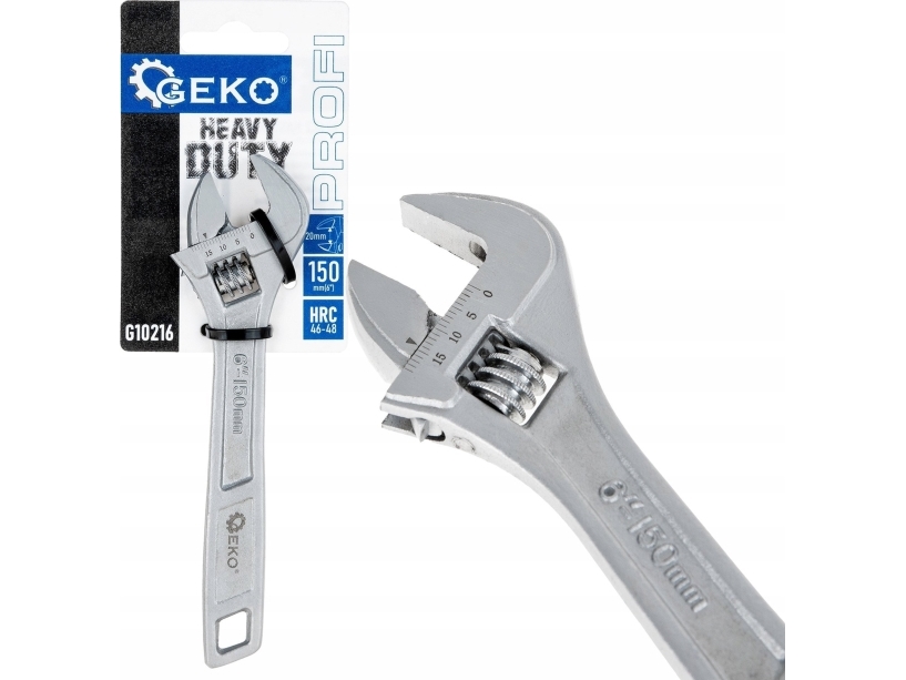 Geko Verstellbarer Schlüssel Schwedisch 6" 20 Mm Profi (6/120)