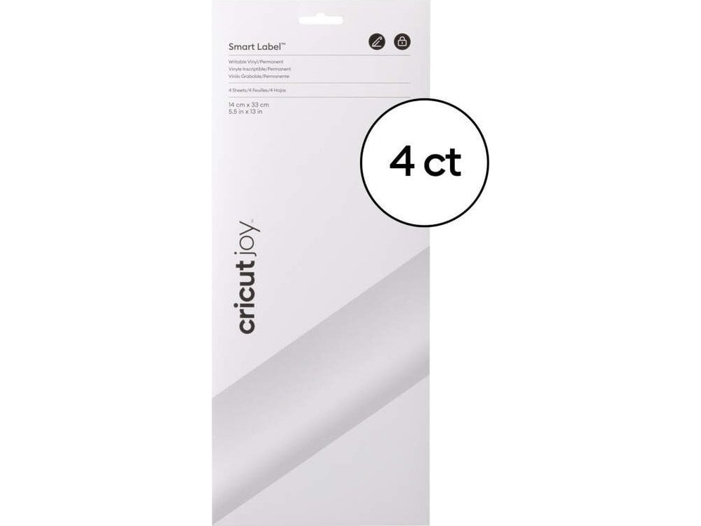 Cricut Joy Smart Label - Hobbymaterial - 14 x 33 cm - 4 ark - vit - permanent - vinyl | Radiostyrd - Modellbygge Motor - Tillbehör | GameStuff