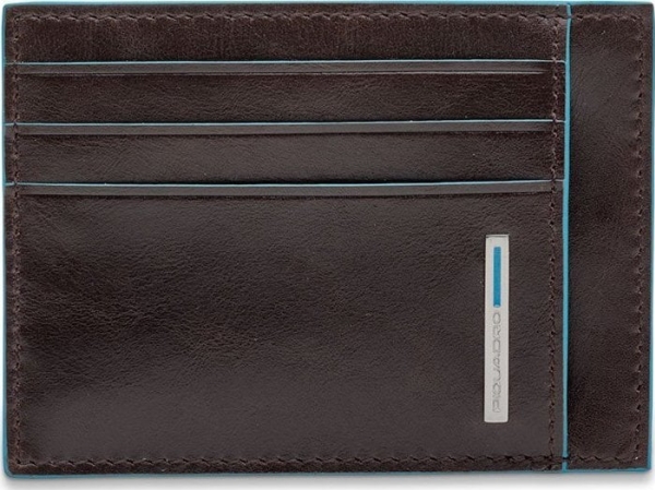 Piquadro , Blue Square, Leather, Card Holder, Pp2762b2r, Mogano, Unisex Unisex