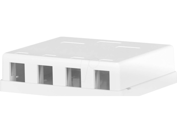 Efb Elektronik Keystone Box 4Port Surf-Mounted, Hvid