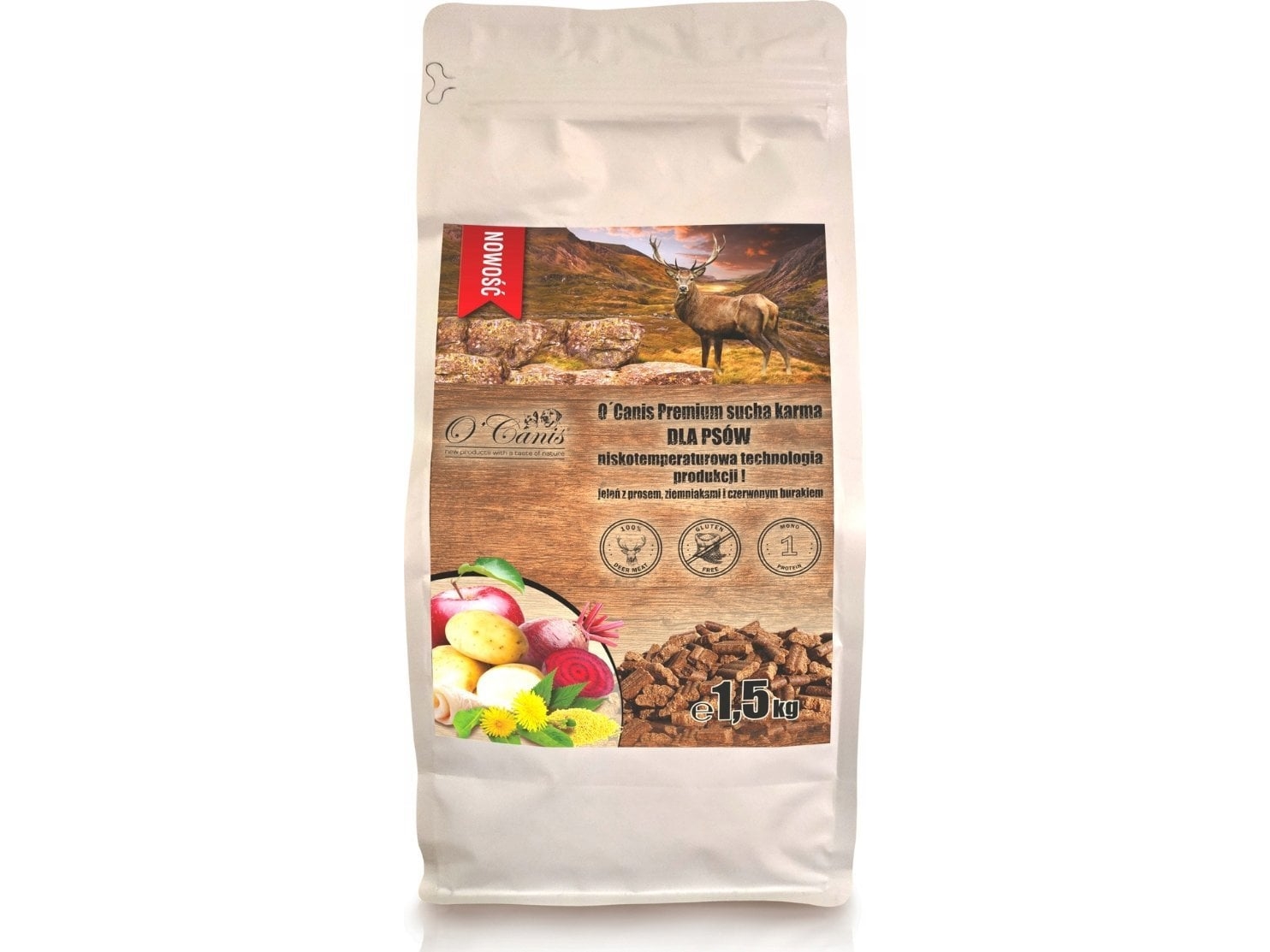 O'canis Premium Hirsch, Kartoffel, Rote Bete Für Hunde 1,5 Kg
