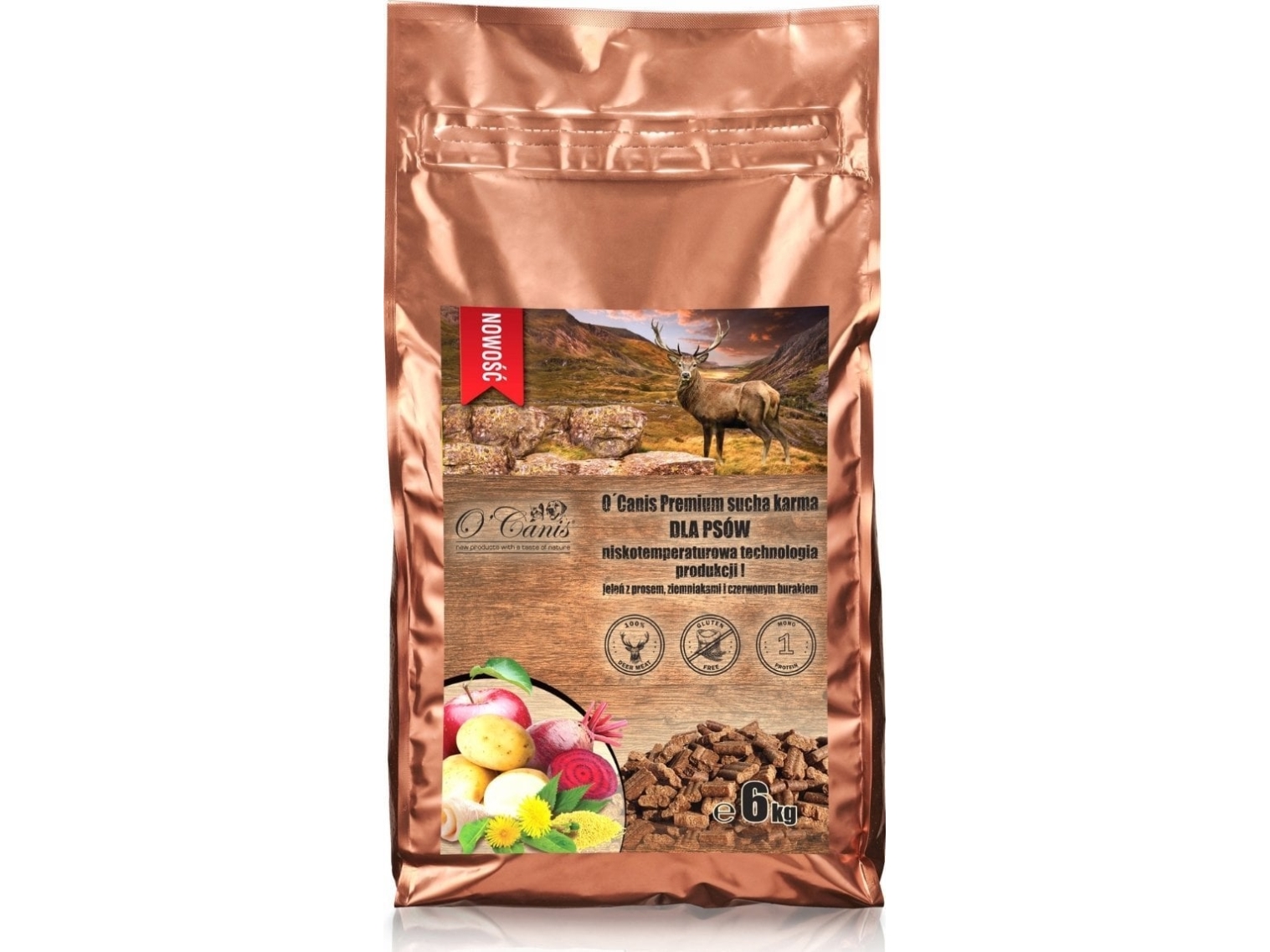 O ́Canis Premium Hjort, Kartoffel, Rødbede Til Hunde 6 Kg