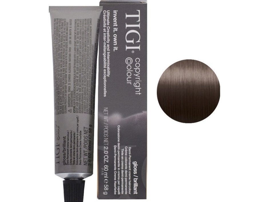 Tigi , Colour Creative, Permanent Hair Dye, 6/07 Dark Natural Ash Blonde, 60 Ml For Women