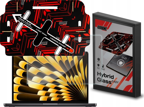 Filtr Grizzglass Szkło Hybrydowe Grizzglass Hybridglass Easy Do Apple Macbook Air 13" 2023