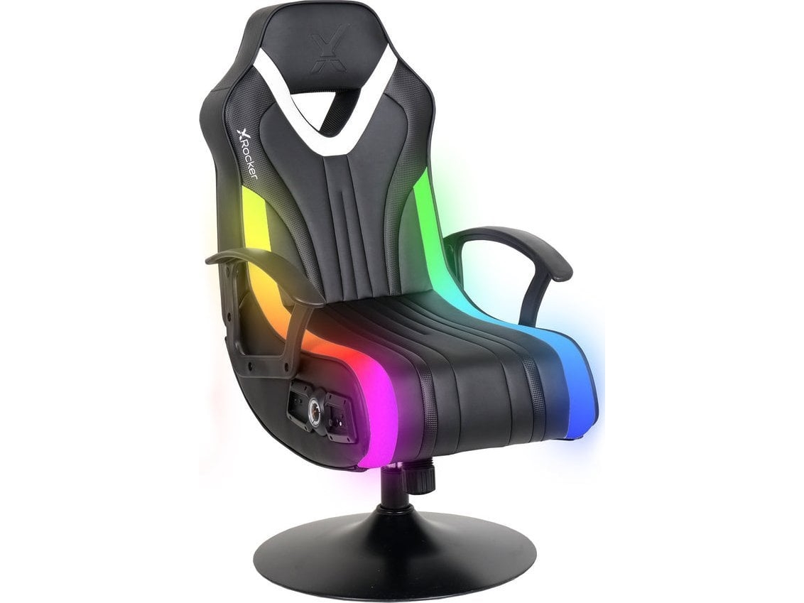 Xrocker Gaming-Lænestol Sort Led-Belysning/2.1 Lydsystem