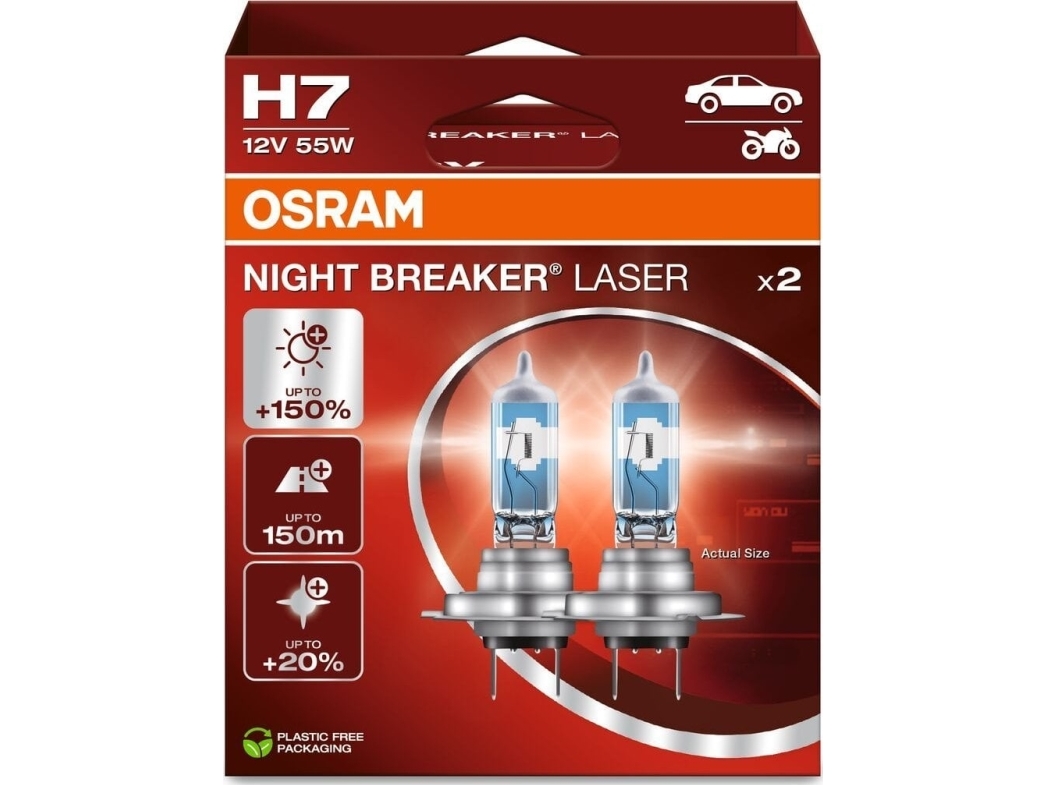 Osram Night Breaker Laser - H7 Bilpærer