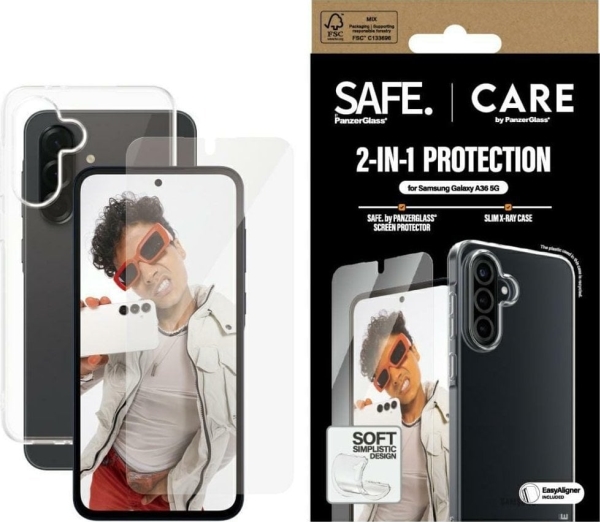 Panzer Glass Skyddskit Care By Panzerglass Fashion 2w1 Fodral Glas Samsung Galaxy A36 5g