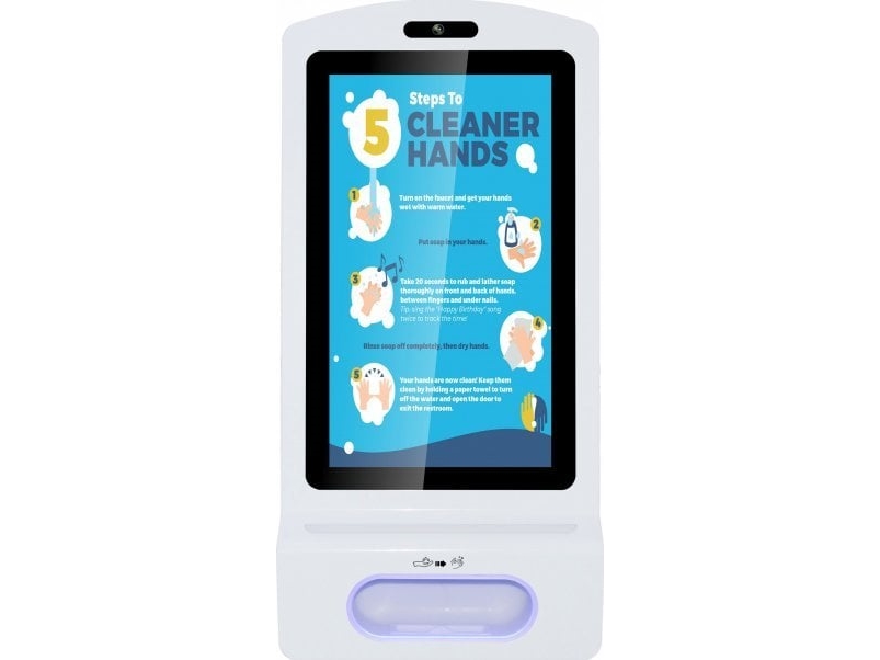 Allnet Display 21 Tommer Desinfektionskioskterminal Rk3288 Farve Hvid Uden Stativ