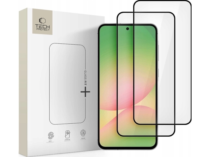 Spigen Panzerglas Tech-Protect Glass Fit+ 2Er-Set Galaxy A36/A56 5G Schwarz
