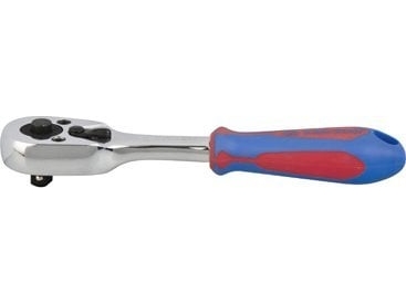King Tony Skraldenøgle 1/4" Med Trykknap 140 Mm, 45 Tænder, Gummigreb