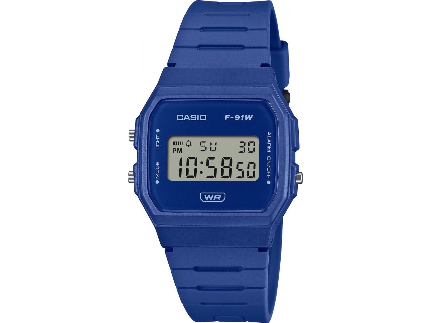 Armbåndsur Casio F-91WB-2A1EF - herreur Ø 35 mm, blå