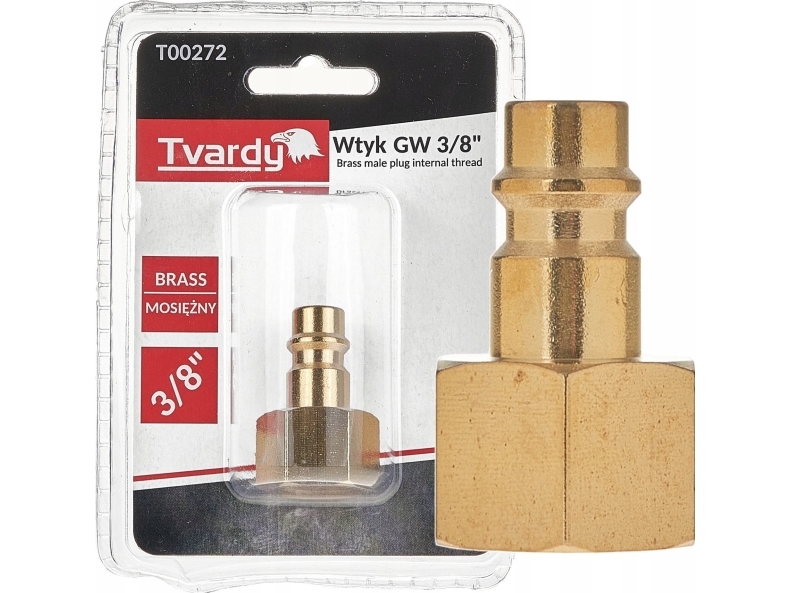 Hård messingstuds GW 3/8 han (1/10/100)