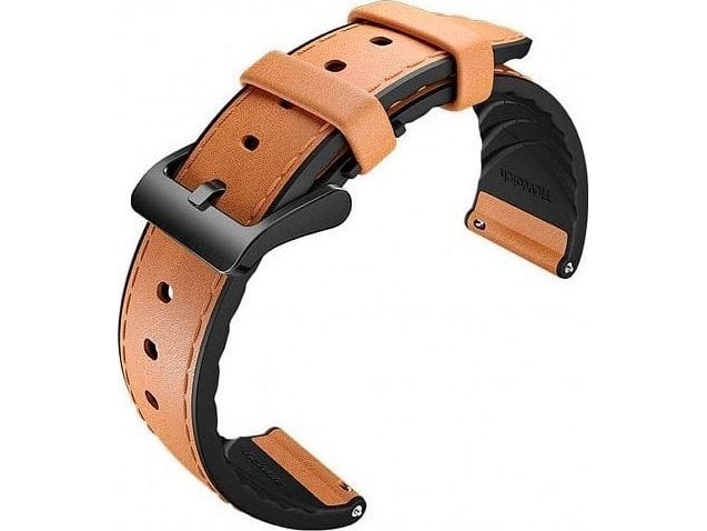 Mobvoi Nahkahihna Ticwatch Pro:lle ruskea