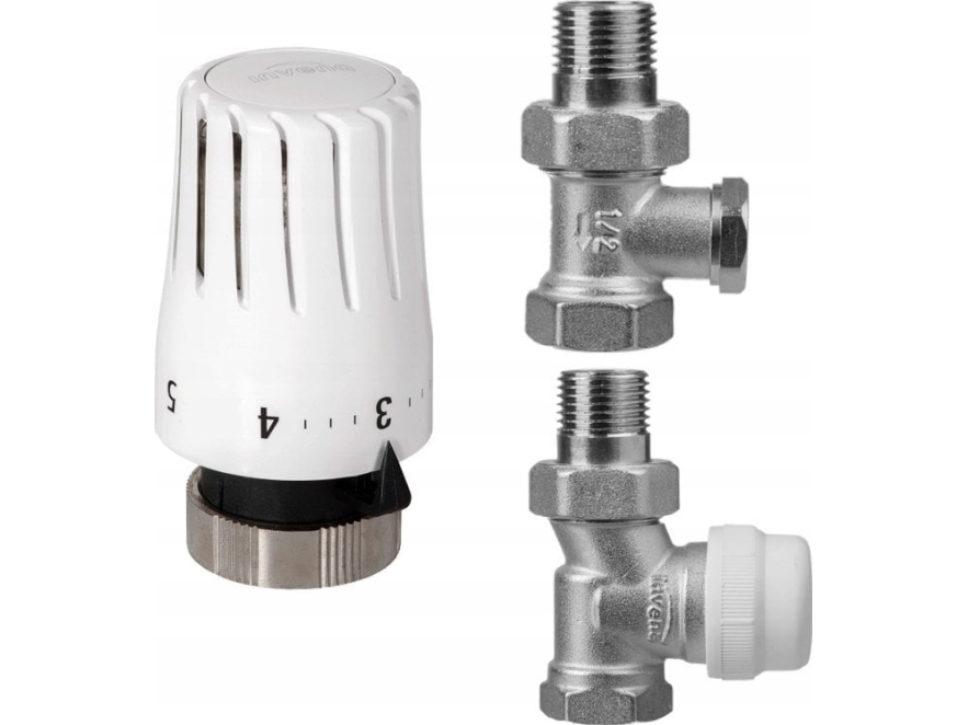 Invena komplet termostatisk sæt enkel med forindstilling termostat-/termostathoved mini 2 PROV [1]