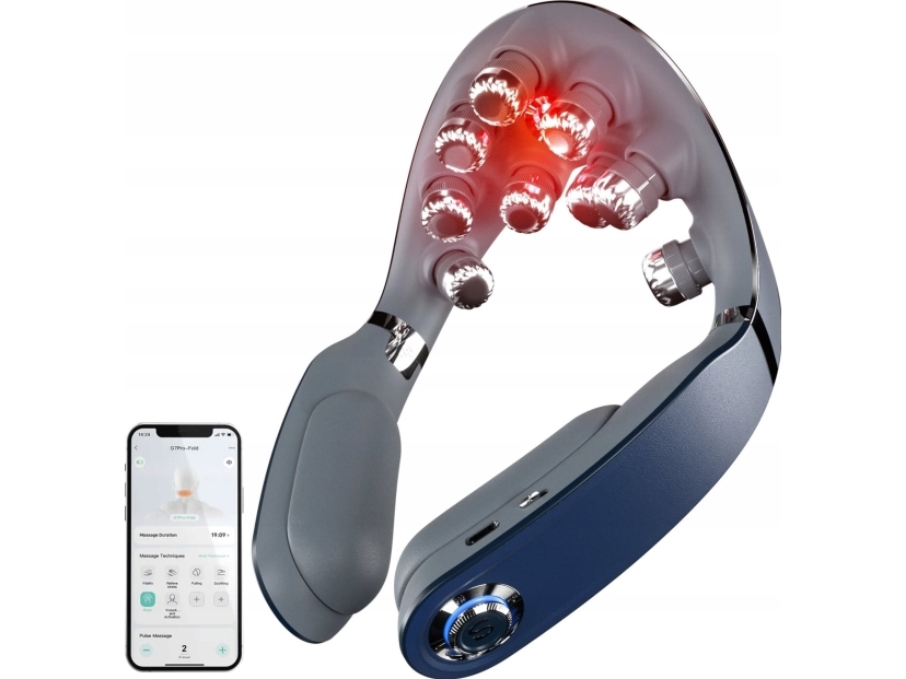 SKG G7 Pro-Fold niskahierontalaite Sininen