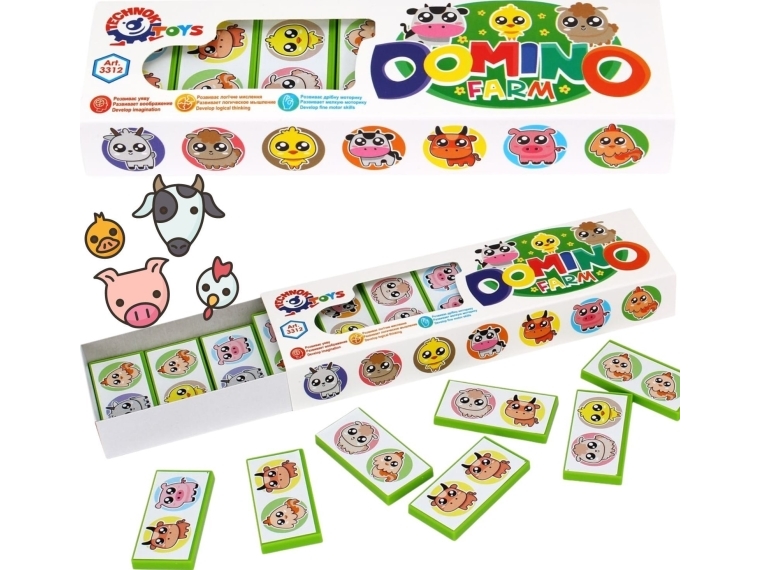 Domino Farm TechnoK art.3312 | Leksaker - Spel - Barnbrädspel | GameStuff