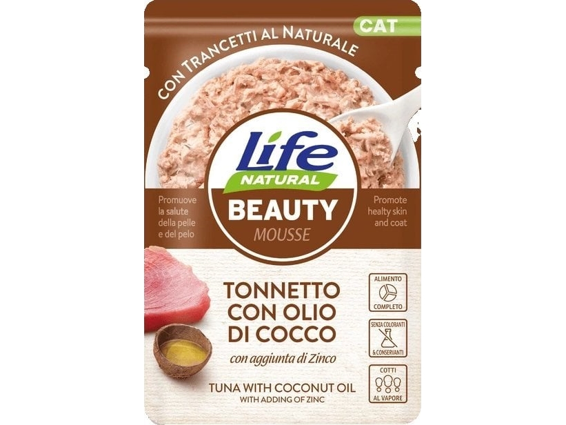 Life Pet Care Life Cat Nassfutter 70 G Beauty Tuna + Coconut Oil