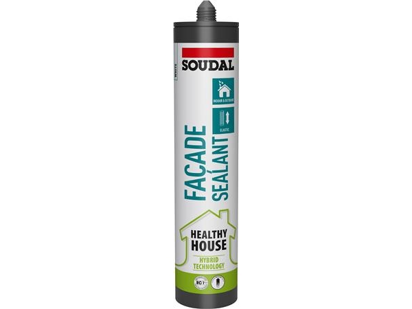 SOUDAL Façade Sealant Healthy House är en neutral, elastisk, högkvalitativ, enkomponent tätningsmedel baserad på SMX-polymer, grå 290 ml | Verktyg & Verkstad - Underhåll - Smörjmedel | GameStuff