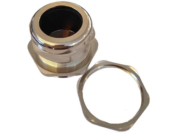 Kabelgenomföring PG 13,5 Mässing med mutter, IP68, kabel Ø 6-12 mm