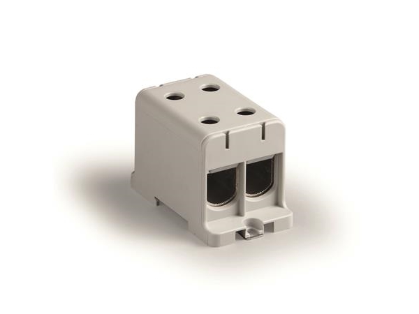 Ensto Durchführungsklemme Doppelt 1-Polig 4 Anschlüsse, Grau 35-150Mm² Kupfer/Aluminium, Anzug 20 Nm (35-95Mm²) 30 Nm (120-150Mm²)