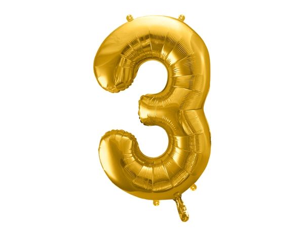Partydeco Fb1m-3-019, Spielzeugballon, Folie, Gold, Einfarbig, Universal, Universal