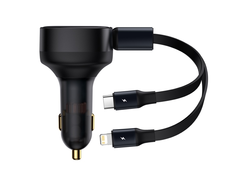 Baseus Enjoyment, Automatisk, Cigartænder, 12 V, 0,75 M, Sort