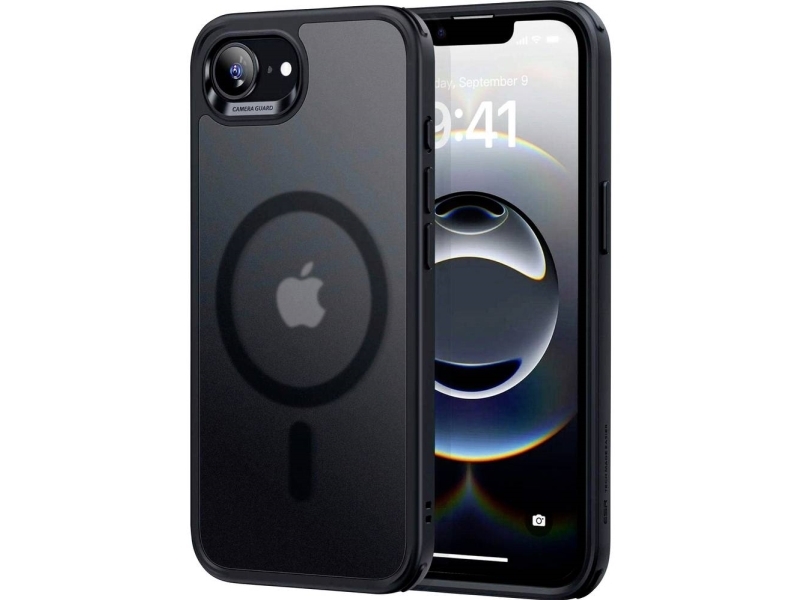 Esr Classic Hybrid Halolock Handy-Rückseite Abdeckung Apple Iphone 16E Schwarz Induktives Laden, Magsafe-Kompatibel, Stoßfest 1A84200302