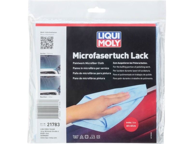 Liqui Moly 21783 mikrofiberduk 1 st (L x B) 40 cm x 40 cm | Bilvård & Biltillbehör - Bilvård märken | GameStuff