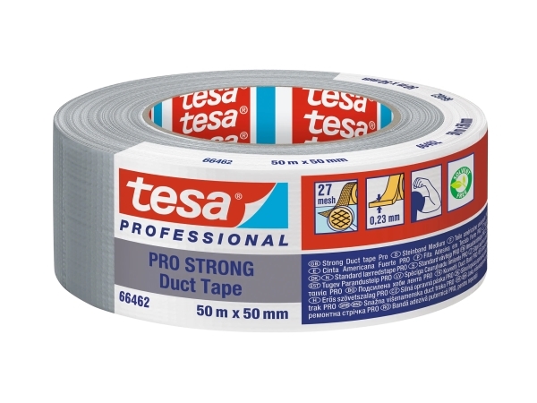 TESA 66462-00003-00, Silver, Reparation, Polyeten, Polytyg, Keramik, Glas, Metall, PVC, Trä, Tuff, Slät, Nötningshärdig, Fukttålig | Rutter och fästanordningar - Isolerande tejp | GameStuff