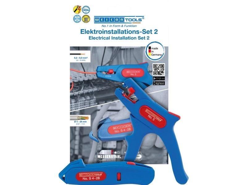 WEICON TOOLS No S 4 + No 5 10039676 Afisoleringstang Inkl. kabelkniv 0.2 til 6.0 mm² | Verktyg & Verkstad - Tänger - Alla Tänger | GameStuff