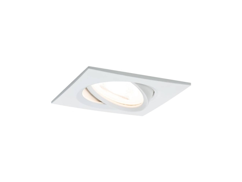 Paulmann Oprawa Do Wbudowania Nova Led Dim Wychylna Gu10 6.5w 460lm 84x84mm 2700k Ip23 230v Bialy Mat