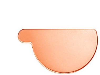 VM kobber endebund højre - halvrund rende 280mm