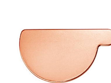 VM kobber endebund venstre - halvrund rende 280mm