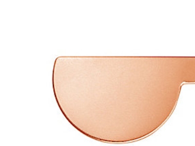 VM kobber endebund venstre - halvrund rende 333mm