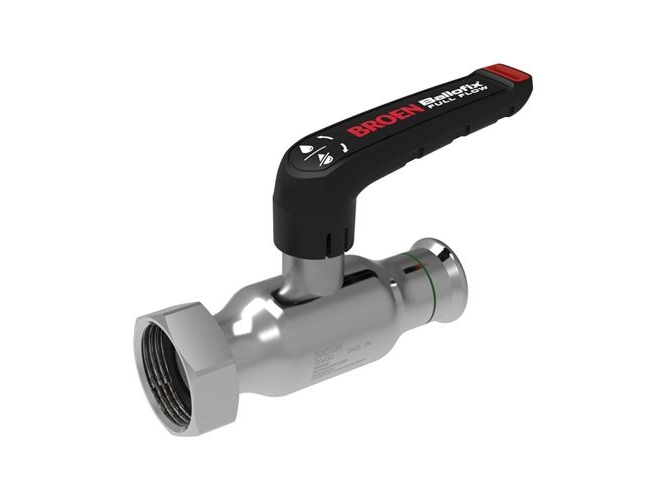 FULLFLOW kuglehane/håndtag BROEN 3/4x22mm/DN20 med omløber