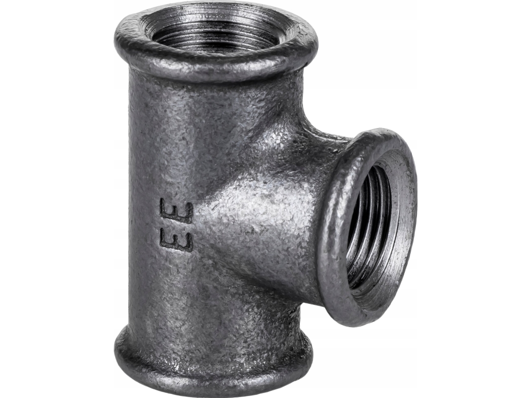 Samlehylse/Tee I Støbt Form Odlewnia Zawiercie Trójnik Fig.25, 1 1/4X1 1/2X1 1/4", Sort - 5907791605443