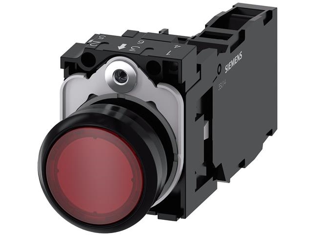 Drucktaster Licht 22Mm Rund Pla Rot 1No1 230V