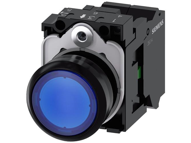 Tryckknappsljus 22mm grov pla blå 1NO 24V fj | EL Artiklar - Elcentral - Tryckknapp & signallampa | GameStuff