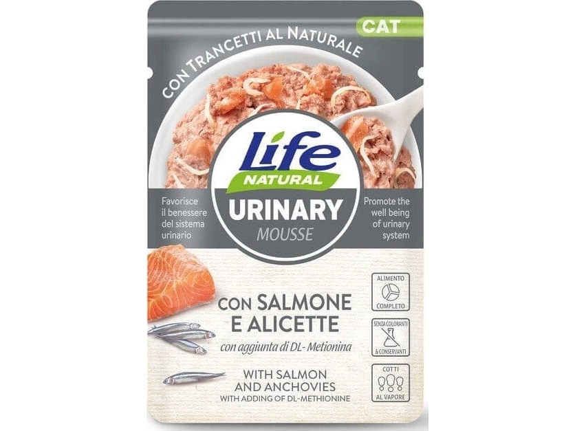 Life Pet Care Life Cat Nassfutter 70 G Urinary Salmon + Anchovies /30