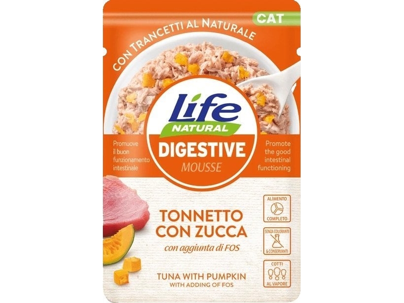 Life Pet Care Life Cat Sasz. 70G Digestive Tuna + Pumpkin /30